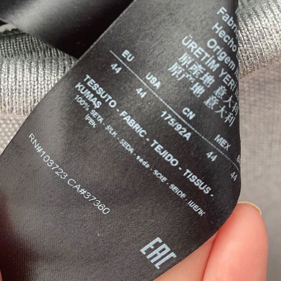 GIORGIO ARMANI Silk Knit Polo Shirt Collared Luxury Designer Unisex Minimalist - Picture 8 of 8